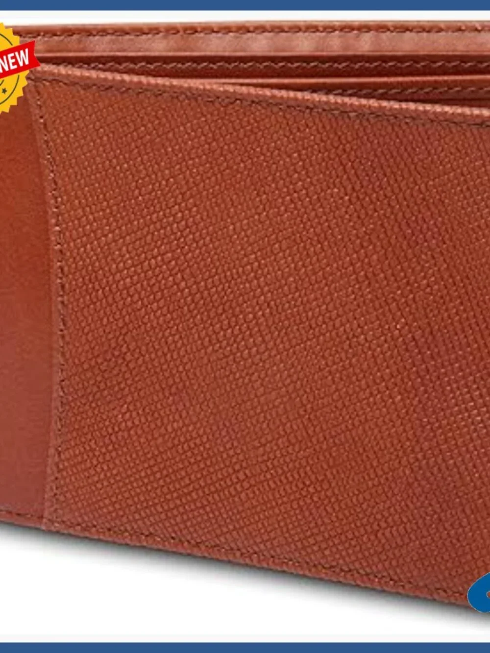 Leather Bi-Fold Wallet with RFID Blocking, 5 Card Slots, ID Window